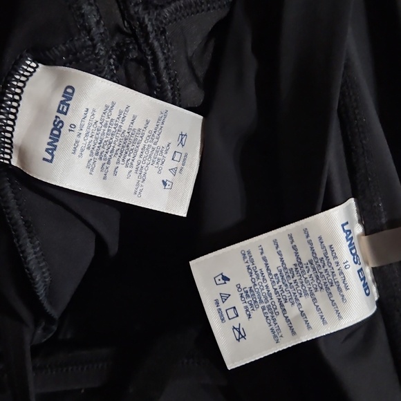 Lands' End Black Swim Tankini Bikini Set Skirt Wirefree Padded - Picture 3 of 3